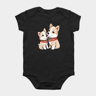 akita inu puppy Baby Bodysuit